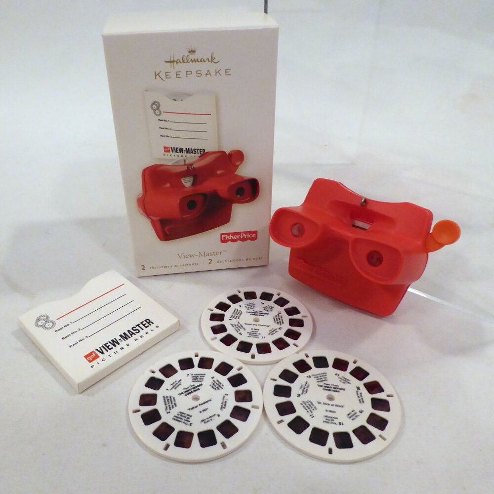 NEW 2008 HALLMARK FISHER PRICE VIEW-MASTER HOLIDAY 5 PIECE CHRISTMAS ORNAMENT